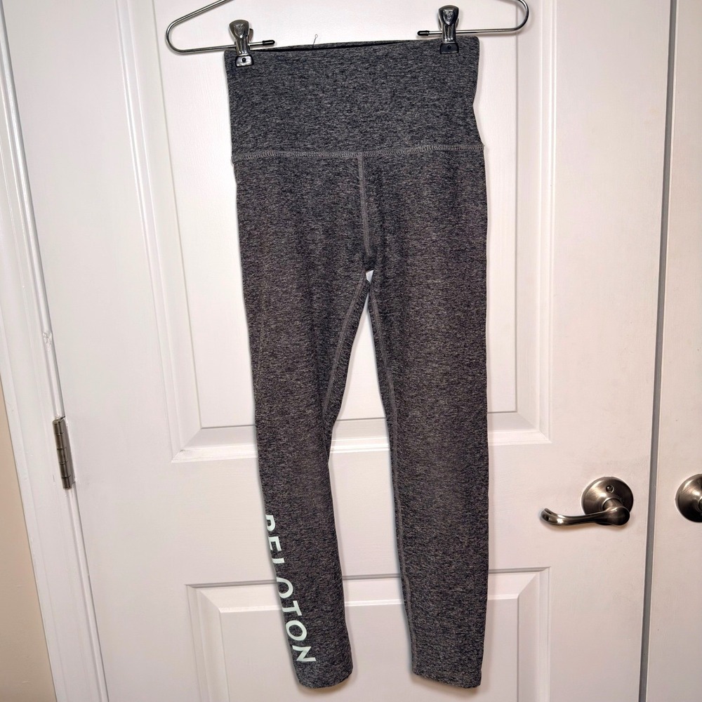 Beyond Yoga x Peloton High Waisted Space Dye Leggings Gray Heathered Size S